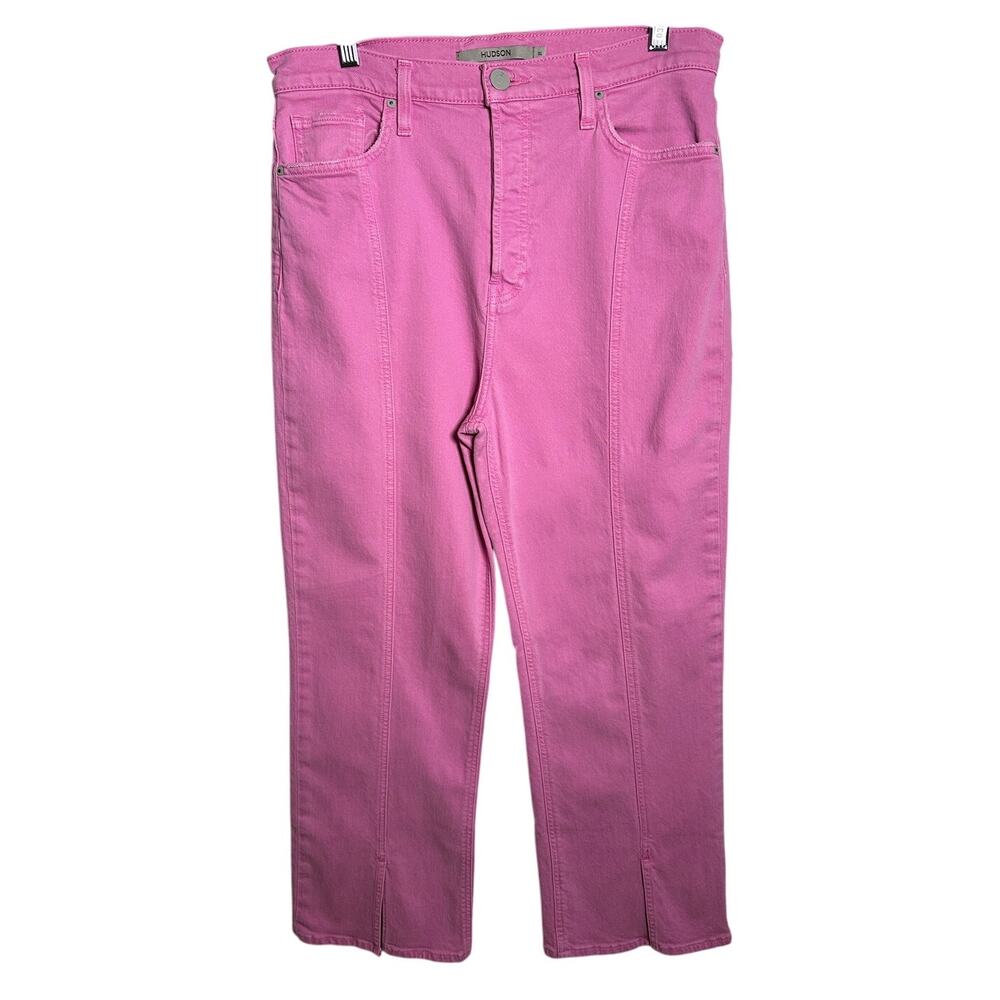 Hudson Pink Stretchy Denim Straight Leg Jeans – Size 31